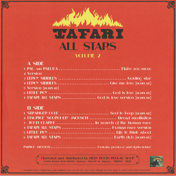 Tafari All-Stars - Rarities From The Vault Volume 2 | Tafari (TDLP02) - 2 Tafari All-Stars - Rarities From The Vault Volume 2 | Tafari (TDLP02) - 2