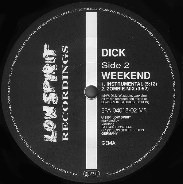 DJ Dick - Weekend | Low Spirit Recordings (EFA 04018-02 MS) - 4 DJ Dick - Weekend | Low Spirit Recordings (EFA 04018-02 MS) - 4