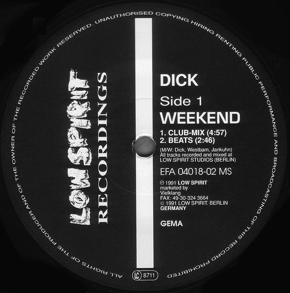 DJ Dick - Weekend | Low Spirit Recordings (EFA 04018-02 MS) - 3 DJ Dick - Weekend | Low Spirit Recordings (EFA 04018-02 MS) - 3