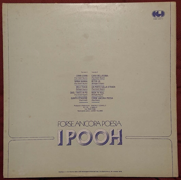 Pooh - Forse Ancora Poesia | CGD (CGD 69212) - 2 Pooh - Forse Ancora Poesia | CGD (CGD 69212) - 2