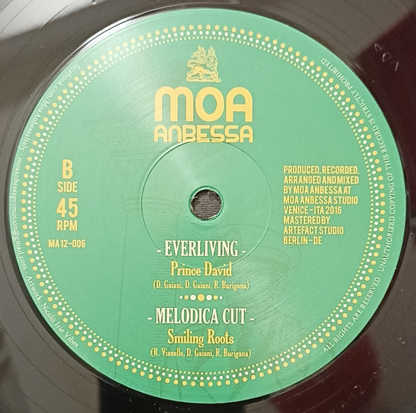 Jules I / Prince David - Jah A Di Best / Everliving | Moa Anbessa Italy (MA12-006)