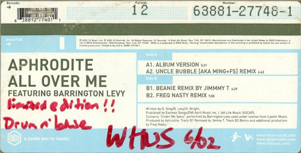 Aphrodite - All Over Me | MTA (63881-27748-1) - main