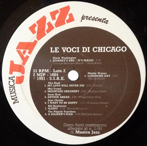 Various - Le Voci Di Chicago | Musica Jazz (2 MJP 1084) - 4