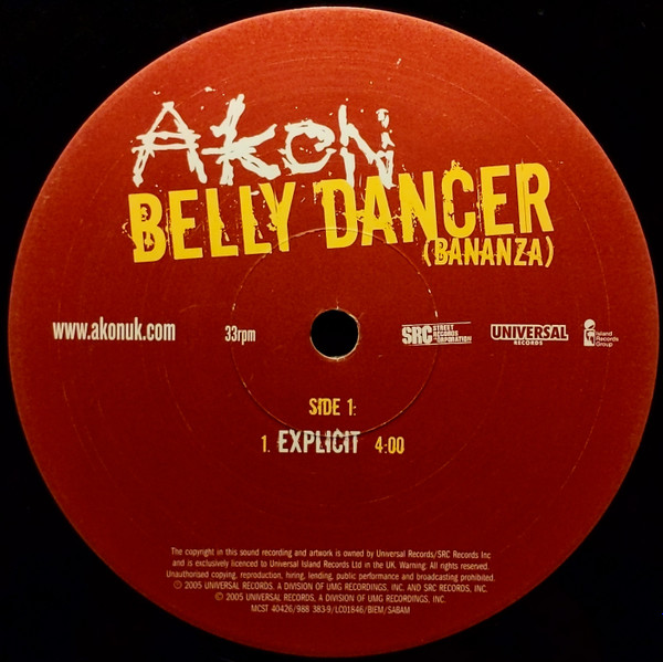 Akon - Belly Dancer (Bananza) | MCA Records (MCST 40426) - 3
