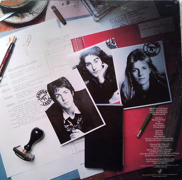 Wings - Band On The Run | Apple Records (SO-3415) - 2 Wings - Band On The Run | Apple Records (SO-3415) - 2