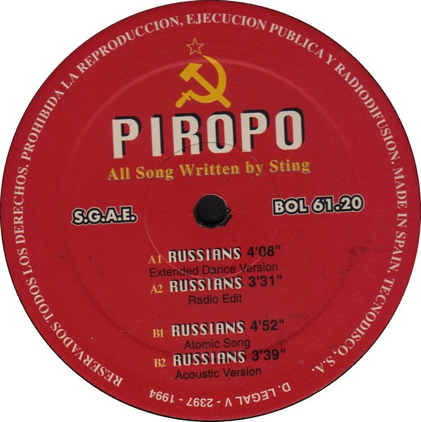Piropo - Russians | Bol Records (BOL 61.20) - main