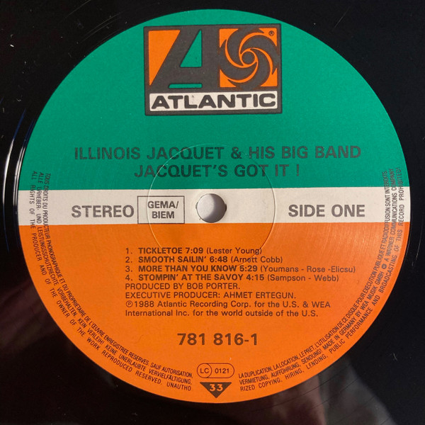 Illinois Jacquet & His Big Band - Jacquet's Got It | Atlantic (781 816-1) - 3