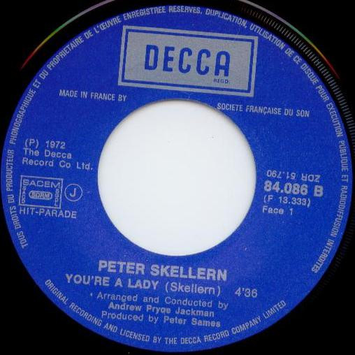Peter Skellern - You're A Lady | Decca (84.086) - 3