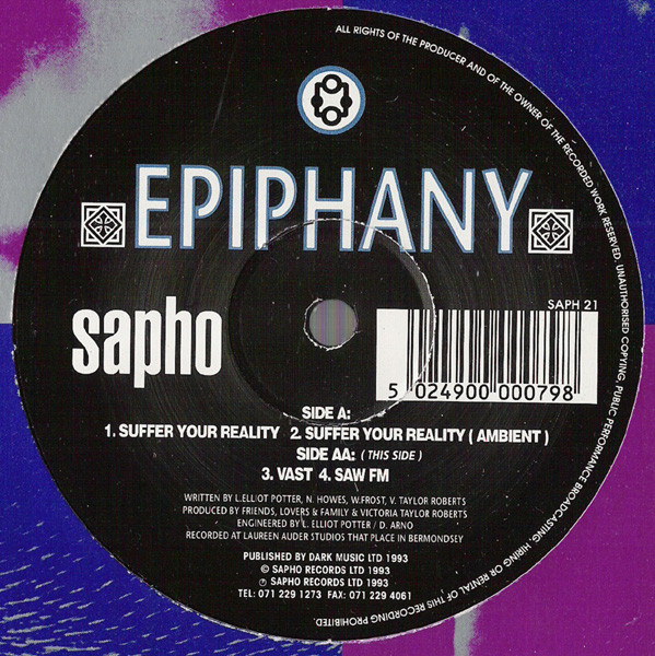 Epiphany - Suffer Your Reality | Sapho (SAPH 21) - main