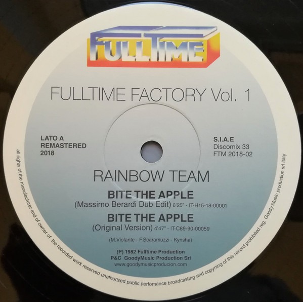 Rainbow Team / Selection - Fulltime Factory Vol. 1 | Full Time Records (FTM 2018-02) - main