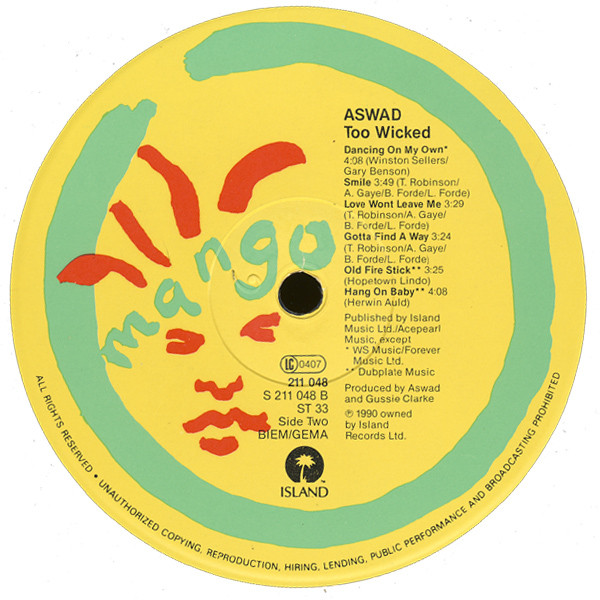 Aswad - Too Wicked | Mango (211 048) - 4