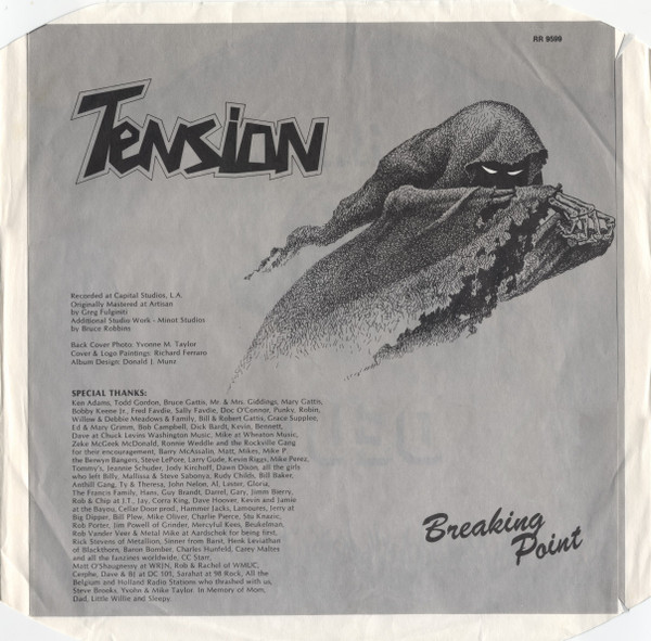 Tension - Breaking Point | Roadrunner Records (RR 9599) - 4