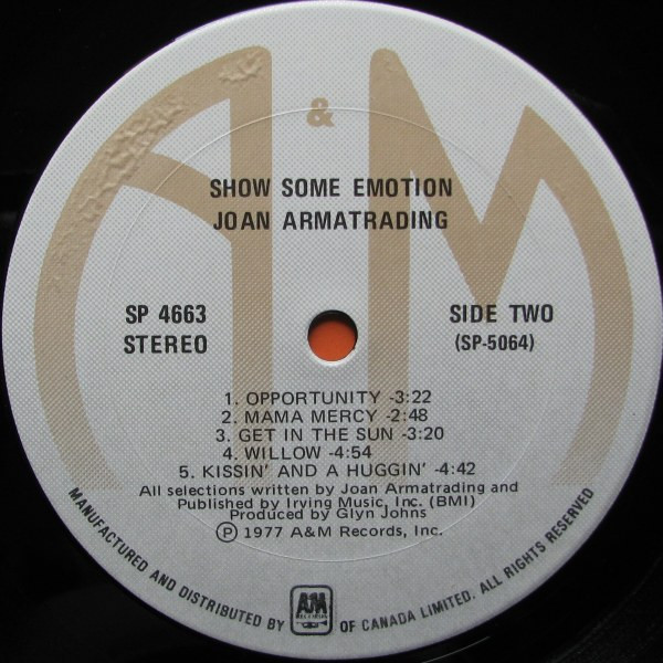 Joan Armatrading - Show Some Emotion | A&M Records (SP 4663) - 4