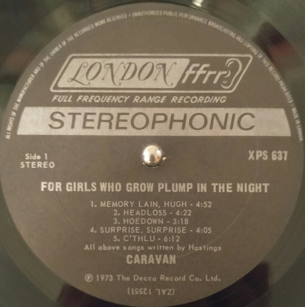 Caravan - For Girls Who Grow Plump In The Night | London Records (XPS 637) - 4 Caravan - For Girls Who Grow Plump In The Night | London Records (XPS 637) - 4