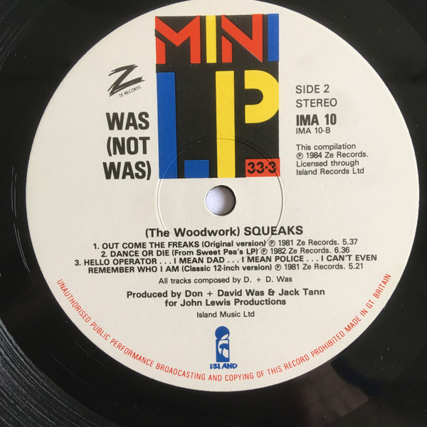 Was (Not Was) - (The Woodwork) Squeaks | Island Records (IMA 10) - 4