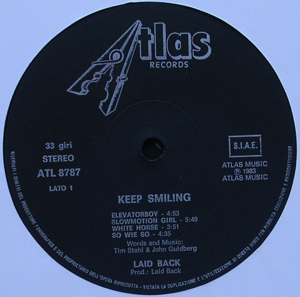 Laid Back - ...Keep Smiling | Atlas Records (ATL 8787) - 3