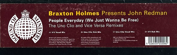 Braxton Holmes  &  John Redman - People Everyday (We Just Wanna Be Free) (The Uno Clio And Vice Versa Remixes) | Sound Of Ministry (SOMT20)