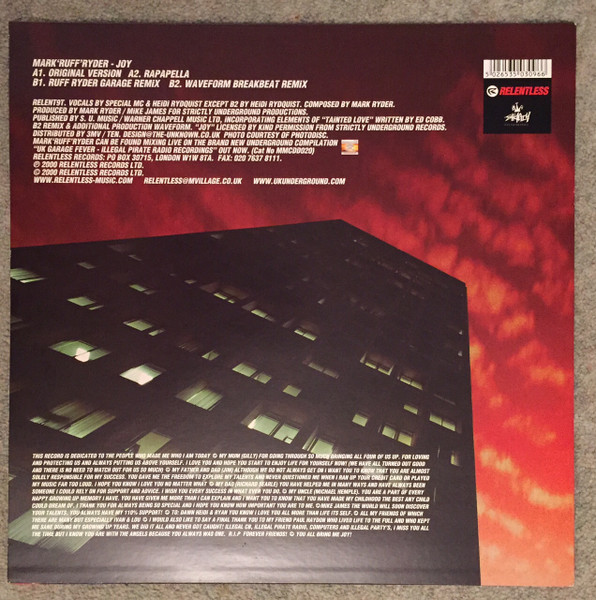 Mark Ryder - Joy | Relentless Records (RELENT9T) - 2 Mark Ryder - Joy | Relentless Records (RELENT9T) - 2