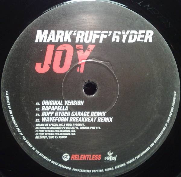 Mark Ryder - Joy | Relentless Records (RELENT9T) - 3 Mark Ryder - Joy | Relentless Records (RELENT9T) - 3