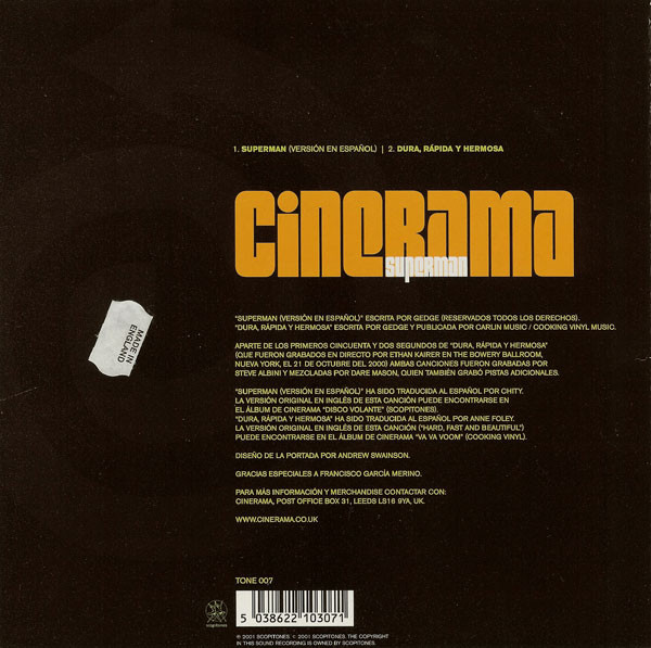 Cinerama - Superman | Scopitones (TONE 007) - 2 Cinerama - Superman | Scopitones (TONE 007) - 2