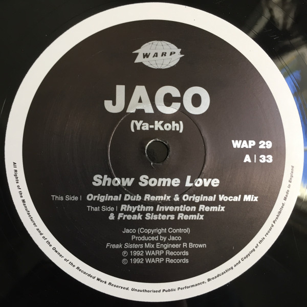 Jaco - Show Some Love | Warp Records (WAP 29)