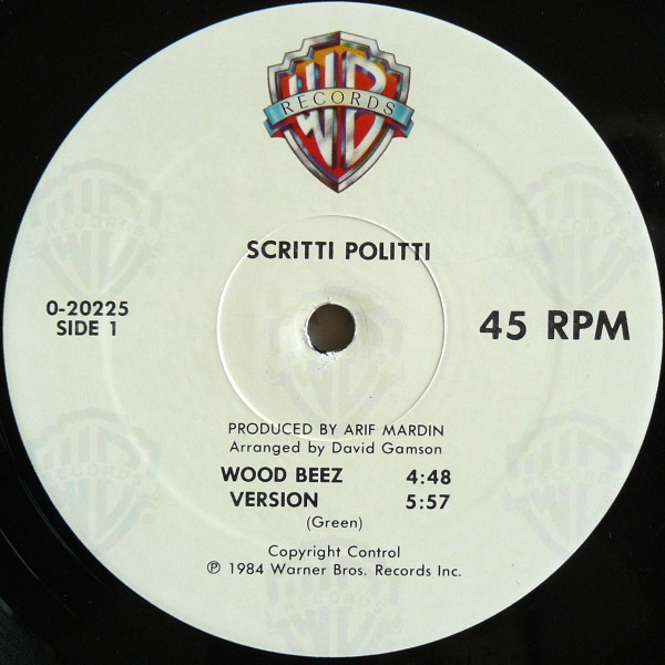 Scritti Politti - Wood Beez / Absolute | Warner Bros. Records (0-20225) - 4 Scritti Politti - Wood Beez / Absolute | Warner Bros. Records (0-20225) - 4