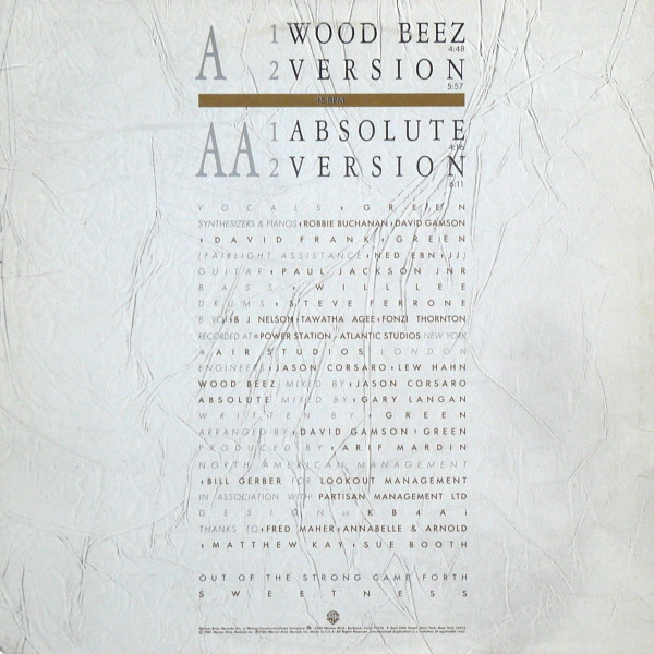 Scritti Politti - Wood Beez / Absolute | Warner Bros. Records (0-20225) - 2 Scritti Politti - Wood Beez / Absolute | Warner Bros. Records (0-20225) - 2