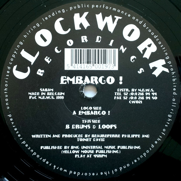 Embargo! - Embargo ! | Clockwork Recordings (CW021) - 3