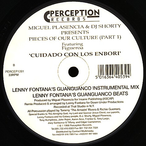 Miguel Plasencia - Pieces Of Our Culture (Part 1) | Perception Records (PERCEP 1201)
