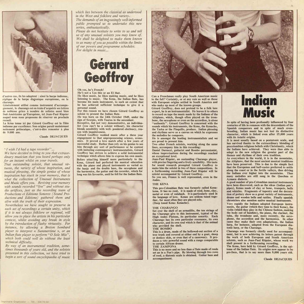 Gérard Geoffroy - Kena Et Flutes Indiennes | Daphy (69 502) - 4