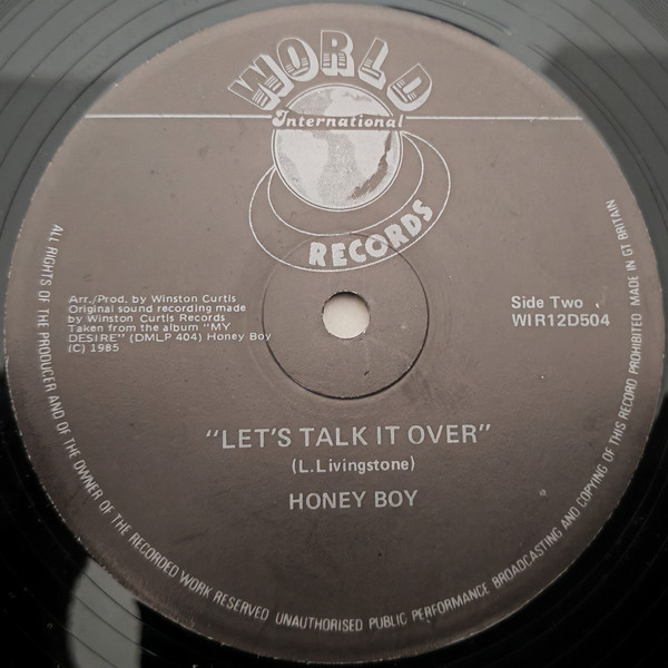 Honey Boy - You'll Be Sorry / Let's Talk It Over | World International Records (WIR12D504) - 2
