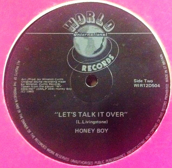 Honey Boy - You'll Be Sorry / Let's Talk It Over | World International Records (WIR12D504) - 3