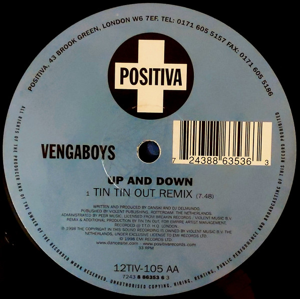 Vengaboys - Up And Down | Positiva (12TIV-105) - 4