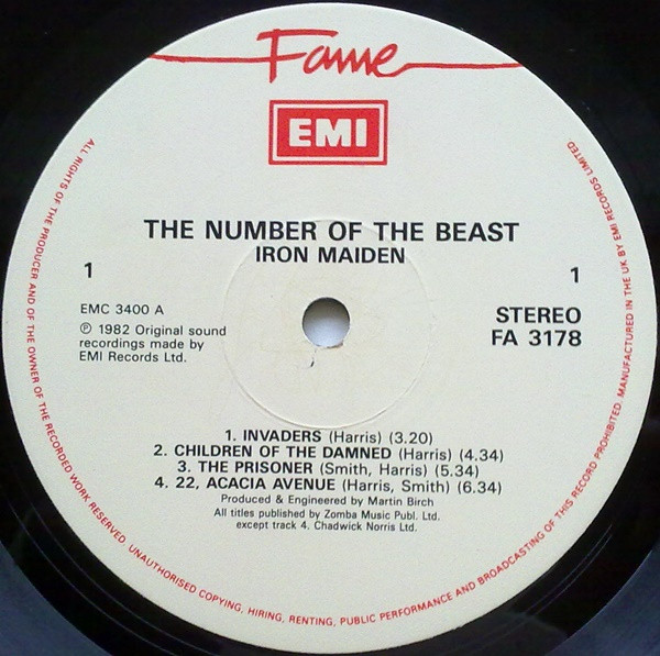 Iron Maiden - The Number Of The Beast | Fame (FA 3178) - 3 Iron Maiden - The Number Of The Beast | Fame (FA 3178) - 3