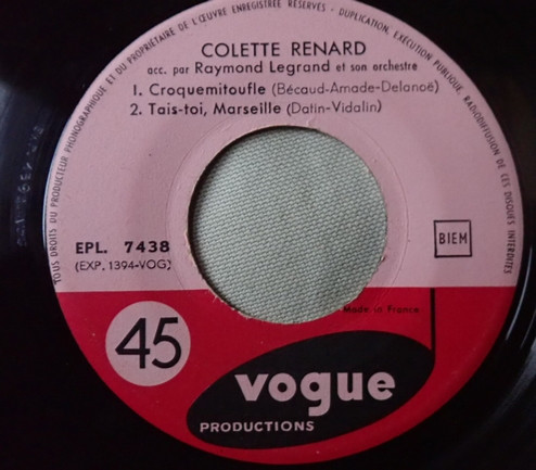 Colette Renard - 7 - Croquemitoufle | Disques Vogue (EPL 7.438) - 3