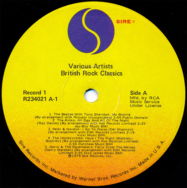 Various - British Rock Classics | Sire (R234021) - 3 Various - British Rock Classics | Sire (R234021) - 3