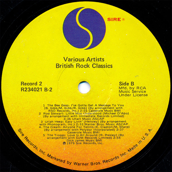 Various - British Rock Classics | Sire (R234021) - 4 Various - British Rock Classics | Sire (R234021) - 4