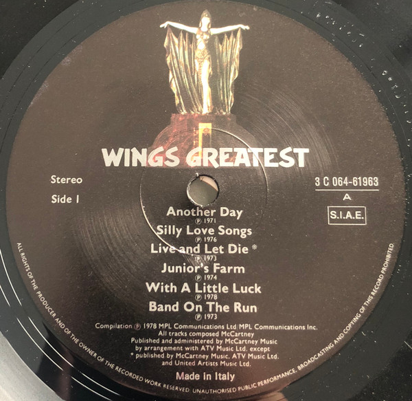 Wings - Wings Greatest | MPL (3C 064-61963) - 3 Wings - Wings Greatest | MPL (3C 064-61963) - 3