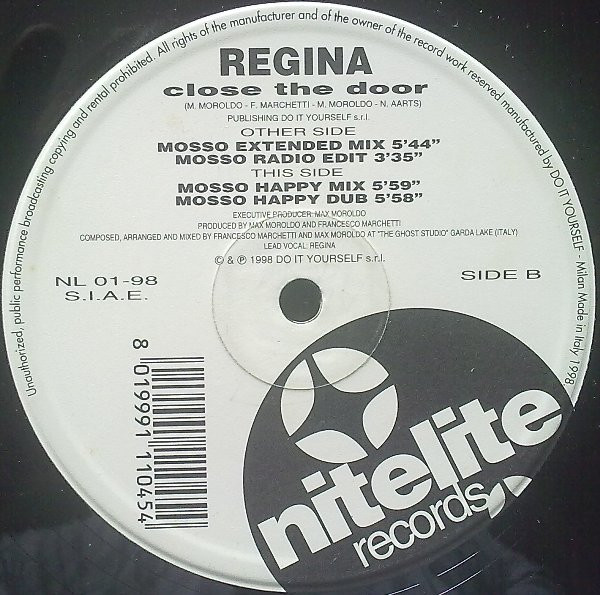 Regina - Close The Door | Nitelite Records (NL 01-98)