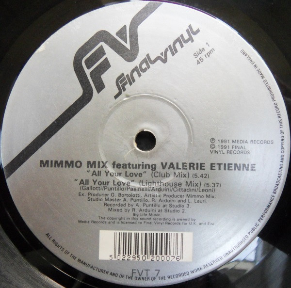 Mimmo Mix Featuring Valerie Etienne - All Your Love | Final Vinyl (FVT 7) - 3 Mimmo Mix Featuring Valerie Etienne - All Your Love | Final Vinyl (FVT 7) - 3