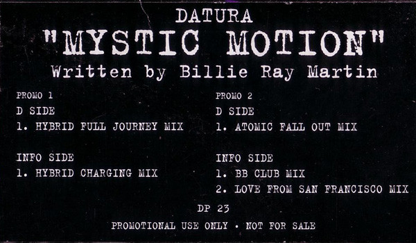 Datura - Mystic Motion | Distinct'ive Records (DP 23) - 2