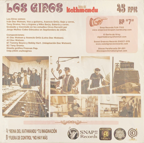 Los Giros - Reina Del Kathmandu | Snap!! Records (FUN-7102) - 2 Los Giros - Reina Del Kathmandu | Snap!! Records (FUN-7102) - 2