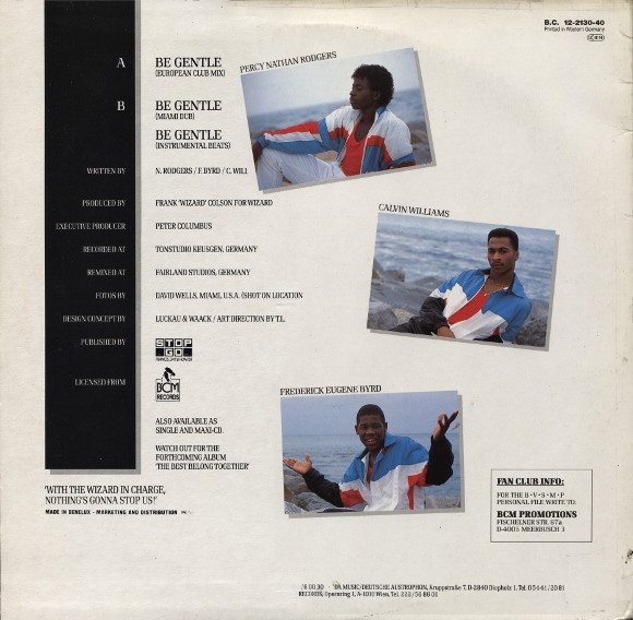 B.V.S.M.P. - Be Gentle (European Club Mix) | BCM Records (B.C. 12-2130-40) - 2