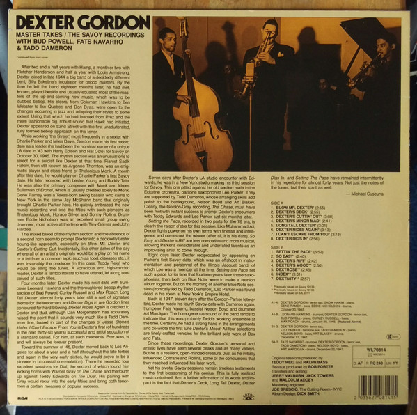 Dexter Gordon With Bud Powell , Fats Navarro & Tadd Dameron - Master Takes / The Savoy Recordings | Savoy Jazz (WL70814) - 2 Dexter Gordon With Bud Powell , Fats Navarro & Tadd Dameron - Master Takes / The Savoy Recordings | Savoy Jazz (WL70814) - 2