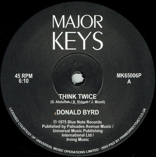 Donald Byrd - Think Twice | Major Keys (MK65006) - main