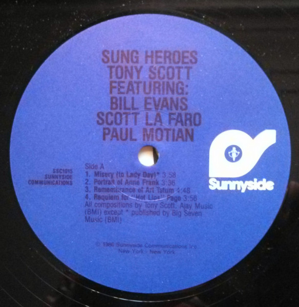 Tony Scott Featuring: Bill Evans / Scott LaFaro / Paul Motian - Sung Heroes | Sunnyside (SSC 1015) - 4