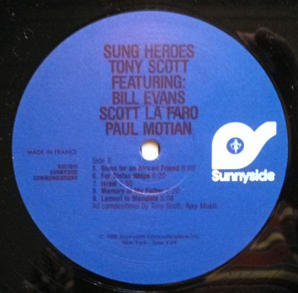 Tony Scott Featuring: Bill Evans / Scott LaFaro / Paul Motian - Sung Heroes | Sunnyside (SSC 1015) - 3