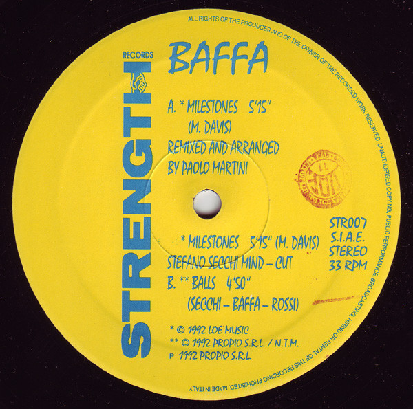 Baffa - Milestones | Strength Records (STR 007)