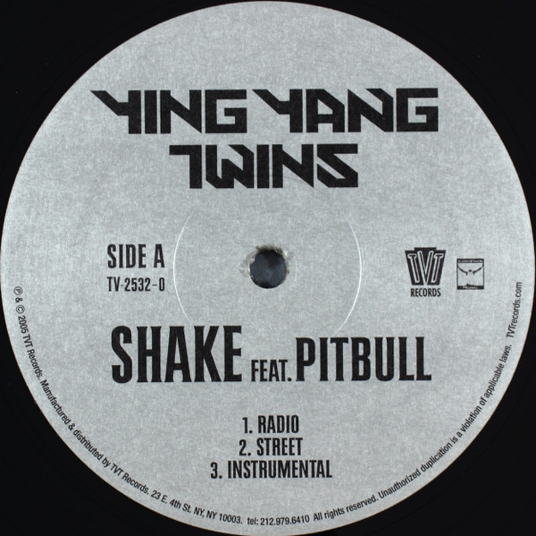 Ying Yang Twins - Shake feat. Pitbull / Shake Remix feat. Pitbull & Elephant Man | TVT Records (TV 2532-0) - 2 Ying Yang Twins - Shake feat. Pitbull / Shake Remix feat. Pitbull & Elephant Man | TVT Records (TV 2532-0) - 2