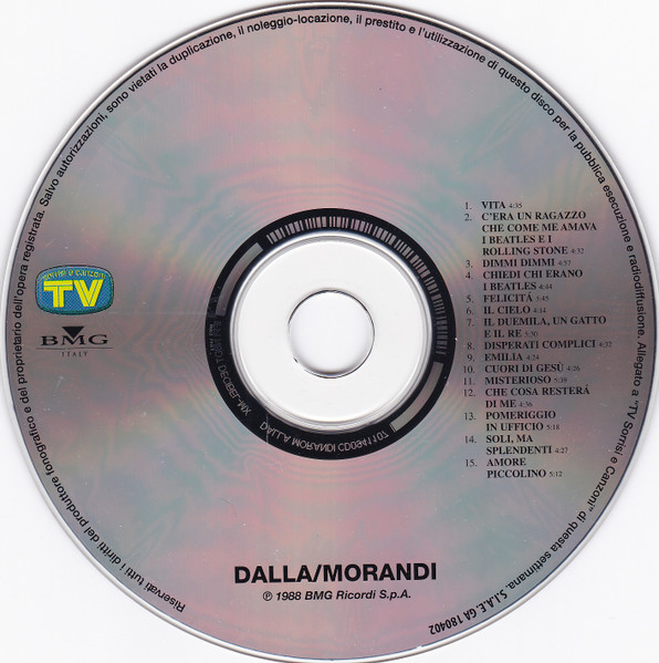 Lucio Dalla / Gianni Morandi - Dalla / Morandi | Sorrisi E Canzoni TV (GA 180402) - 3